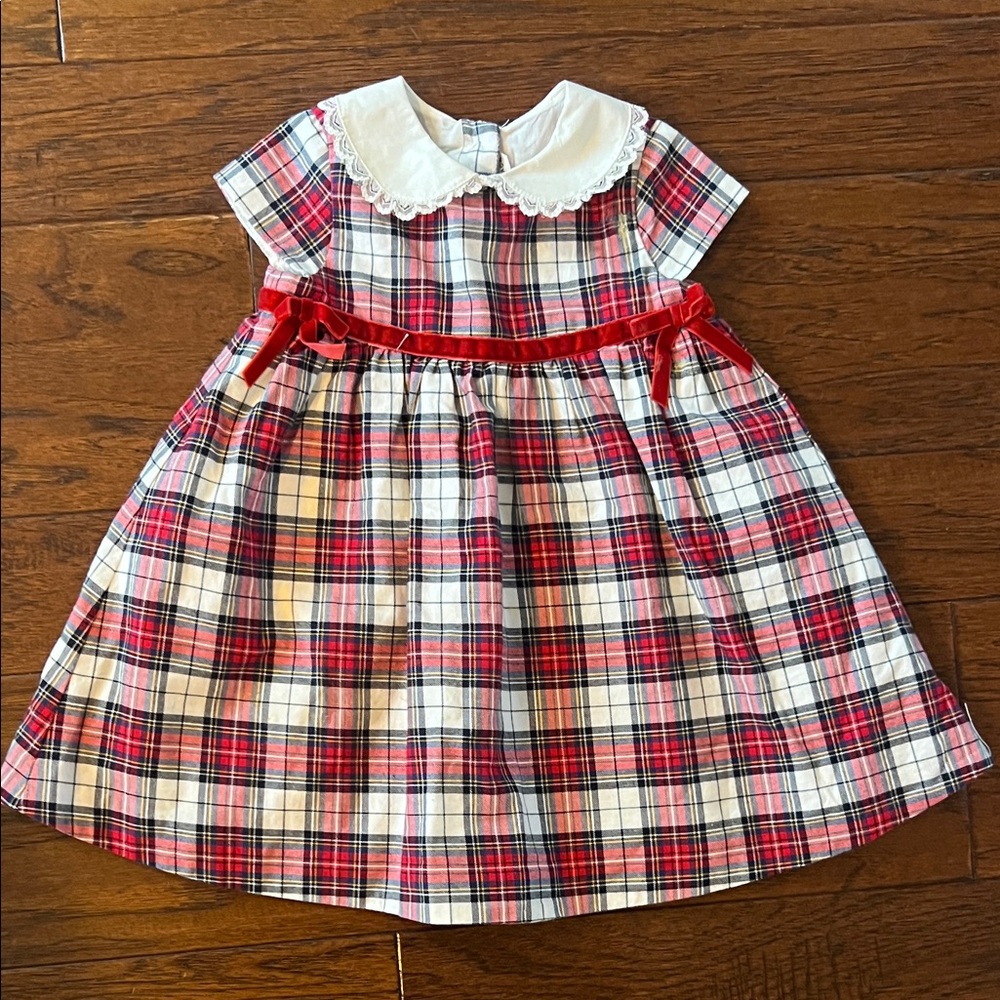 Janie and Jack Plaid Dress with Peter Pan Collar